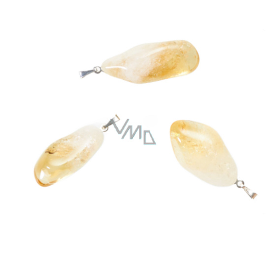 Citrín s křemenem Troml přívěsek, přírodní kámen, M cca 3 cm, 1 kus, kámen hojnosti, úspěchu Citrín s křemenem Troml přívěsek, přírodní kámen, M cca 3 cm, 1 kus, kámen hojnosti, úspěchu