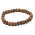Rudraksha náramek elastický přírodní kámen 7 mm / 16 - 17 cm
