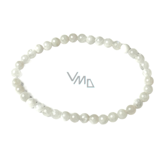 Měsíční kámen modrý náramek elastický přírodní kámen, kulička 4 mm /16 - 17 cm, kámen osudu Měsíční kámen modrý náramek elastický přírodní kámen, kulička 4 mm /16 - 17 cm, kámen osudu