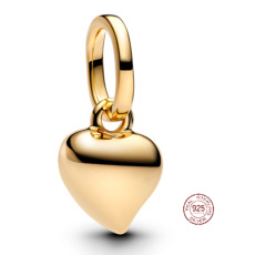 Charm Sterlingové stříbro 925 Mini medailon Srdce, přívěsek na náramek láska