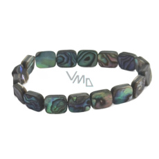 Paua mušle / Abalon s duhovou hrou barev náramek 11 x 9 mm / 16 - 17 cm, symbol ochrany a životní rovnováhy Paua mušle / Abalon s duhovou hrou barev náramek 11 x 9 mm / 16 - 17 cm, symbol ochrany a životní rovnováhy