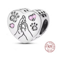Charm Sterlingové stříbro 925 Nejlepší přítel člověka, korálek na náramek láska