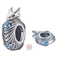 Charm Sterlingové stříbro 925 Ledový drak, korálek na náramek zvíře