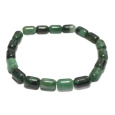 Smaragd náramek elastický přírodní kámen, váleček 6 x 9 mm / 16 - 17 cm, královský kámen
