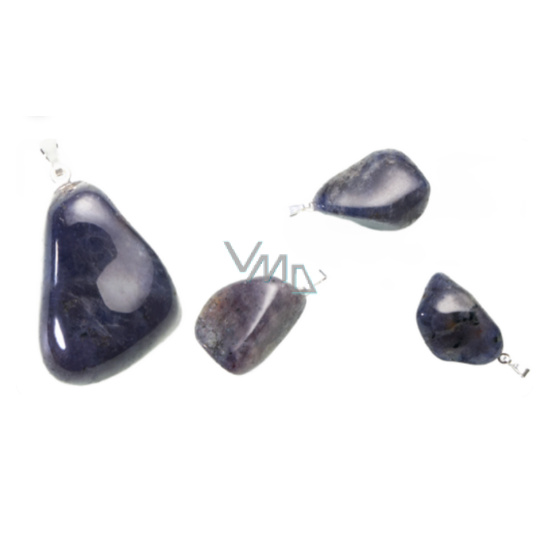 Iolit / Cordierit Troml přívěsek přírodní kámen, M cca 3 cm, 1 kus, kámen Vikingů - kompas Iolit / Cordierit Troml přívěsek přírodní kámen, M cca 3 cm, 1 kus, kámen Vikingů - kompas