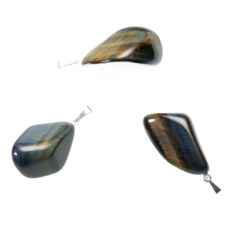 Sokolí oko Troml přívěsek, přírodní kámen, M cca 3 cm, 1 kus, kámen moudrých předků