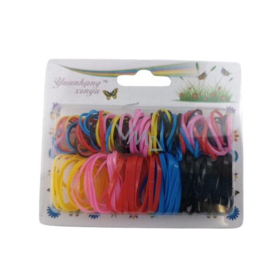 Gumičky silikonové do vlasů barevné krabička, dvě velikosti Gumičky silikonové do vlasů barevné krabička, dvě velikosti