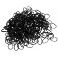 Gumičky silikonové do vlasů černé sáček