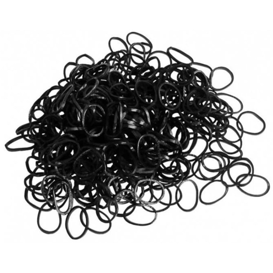 Gumičky silikonové do vlasů černé sáček Gumičky silikonové do vlasů černé sáček