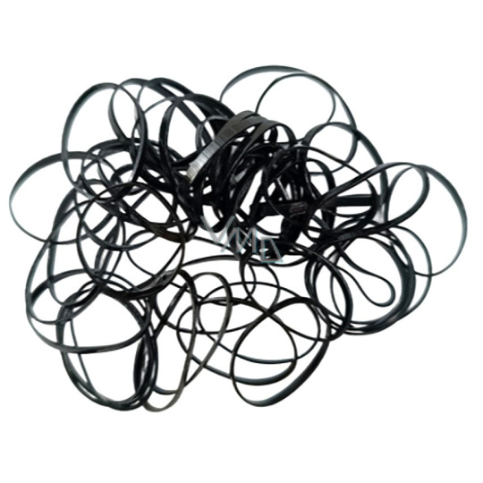 Gumičky silikonové do vlasů černé krabička