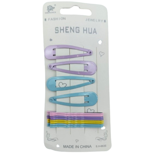 Sponky sada lupkačky 4 kusy + pinetky 8 kusy různé barvy