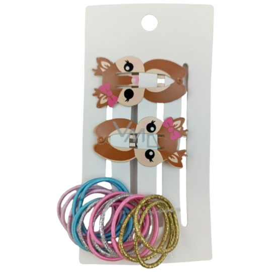 Gumičky do vlasů různé barvy 15 kusů + sponky lupkačky 2 kusy Gumičky do vlasů různé barvy 15 kusů + sponky lupkačky 2 kusy