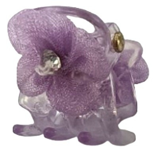 Skřipec do vlasů malý fialový kytička 1 kus