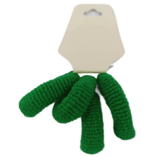 Gumičky látkové do vlasů zelené 4 kusy