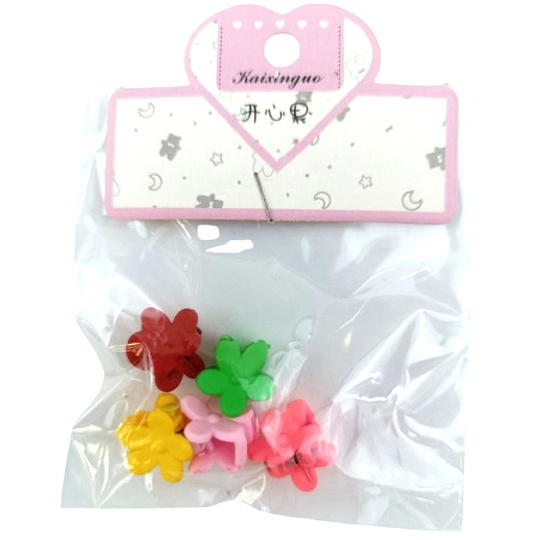 Skřipečky do vlasů malé kytičky barevné 5 kusů