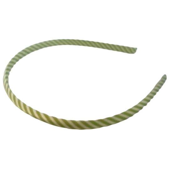 Čelenka do vlasů zelený bílý proužek 1 kus
