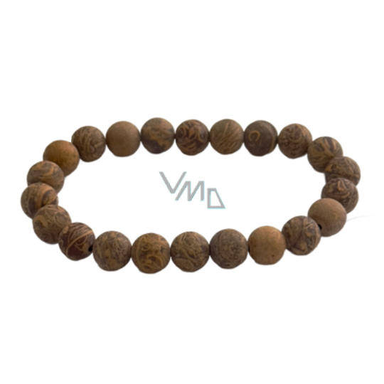 Jaspis Miriam, Sloní kůže, Caligraphy matný náramek elastický přírodní kámen, kulička 8 mm / 16 - 17 cm, kámen pozitivní energie Jaspis Miriam, Sloní kůže, Caligraphy matný náramek elastický přírodní kámen, kulička 8 mm / 16 - 17 cm, kámen pozitivní energie