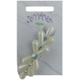 Zemánek Spona bílá s perličkama 7 cm