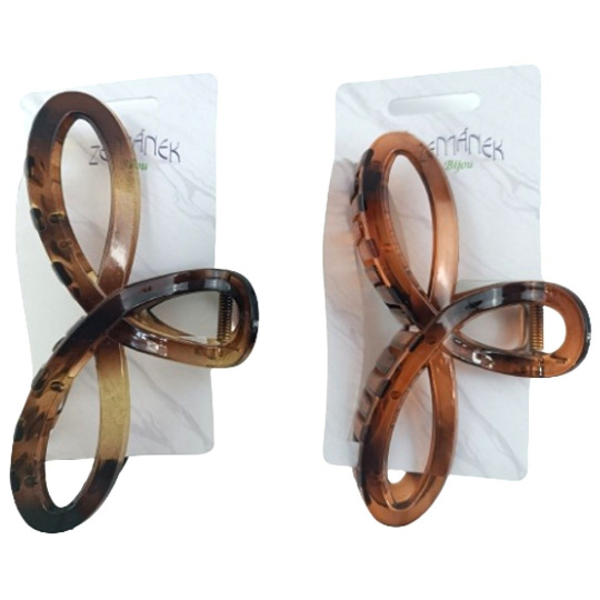 Zemánek Skřipec do vlasů velký ve tvaru mašle 13 cm 1 kus různé barvy