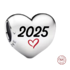 Charm Sterlingové stříbro 925 Láska v čase 2025, korálek na náramek láska