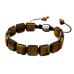 Tygří oko náramek pletený přírodní kámen, rozměr 10 x 10 x 5 mm / 18,5 cm, posuvné zapínání, kámen slunce a země, přináší štěstí a bohatství