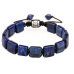Lapis Lazuli náramek pletený přírodní kámen, rozměr 10 x 10 x 5 mm / 18,5 cm, posuvné zapínání, kámen harmonie