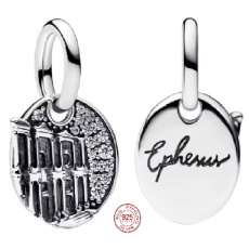 Charm Sterlingové stříbro 925 Turecko - Efez - Celsova knihovna, přívěsek na náramek cestování