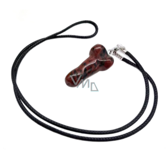 Obsidian červený Penis amulet pro plodnost, přívěsek přírodní kámen ručně broušený 3 cm, kámen záchrany Obsidian červený Penis amulet pro plodnost, přívěsek přírodní kámen ručně broušený 3 cm, kámen záchrany
