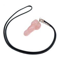 Růženin Penis amulet pro plodnost, přívěsek přírodní kámen ručně broušený 3 cm, kámen lásky