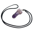 Ametyst Penis amulet pro plodnost, přívěsek přírodní kámen ručně broušený 3 cm, kámen králů a biskupů