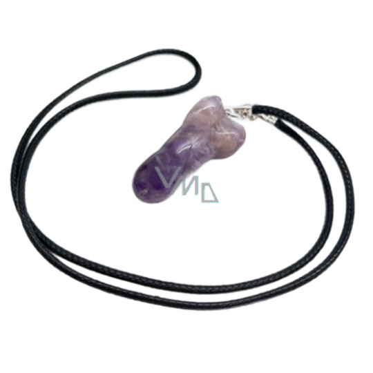 Ametyst Penis amulet pro plodnost, přívěsek přírodní kámen ručně broušený 3 cm, kámen králů a biskupů Ametyst Penis amulet pro plodnost, přívěsek přírodní kámen ručně broušený 3 cm, kámen králů a biskupů
