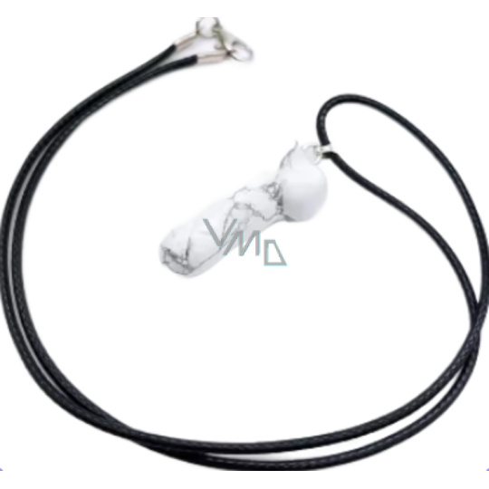 Magnezit / Howlit bílý Penis amulet pro plodnost, přívěsek přírodní kámen ručně broušený 3 cm Magnezit / Howlit bílý Penis amulet pro plodnost, přívěsek přírodní kámen ručně broušený 3 cm