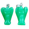 Chalcedon zelený Anděl strážný přívěsek přírodní kámen 1,7 cm 1 kus, kámen lásky a radosti