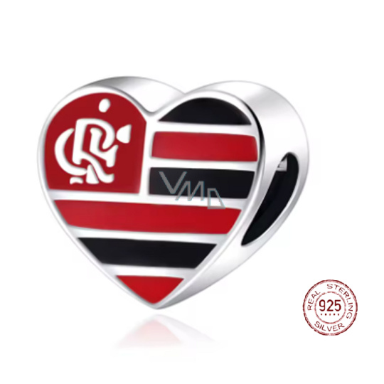 Charm Sterlingové stříbro 925 Brazílie, Rio de Janeiro, CR Flamengo, přívěsek na náramek cestování