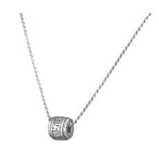 Tibetský váleček 1,2 x 1,2 cm + 29 cm řetízek, ochranný amulet štěstí a ochrany na krk