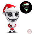 Charm Sterlingové stříbro 925 Tim Burton, Noční můra před Vánoci, Santa Jack - svítí ve tmě, korálek na náramek film