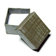 Krabička karton s houbičkou na šperky šedá 4 x 4 x 2,5 cm