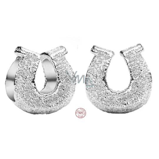 Charm Sterlingové stříbro 925 Podkova štěstí - symbol štěstí a ochrany, korálek na náramek symbol