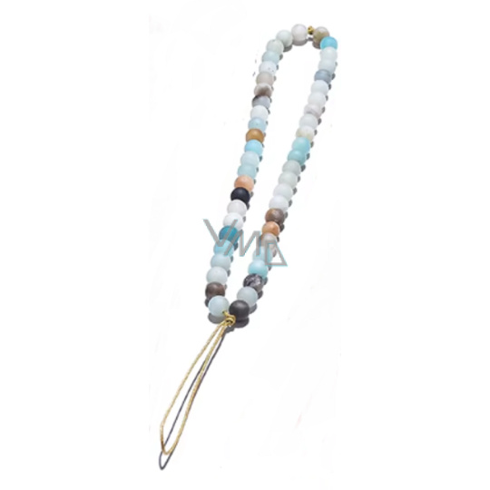 Amazonit mat přívěšek na mobil 6 mm, obvod 26,5 cm