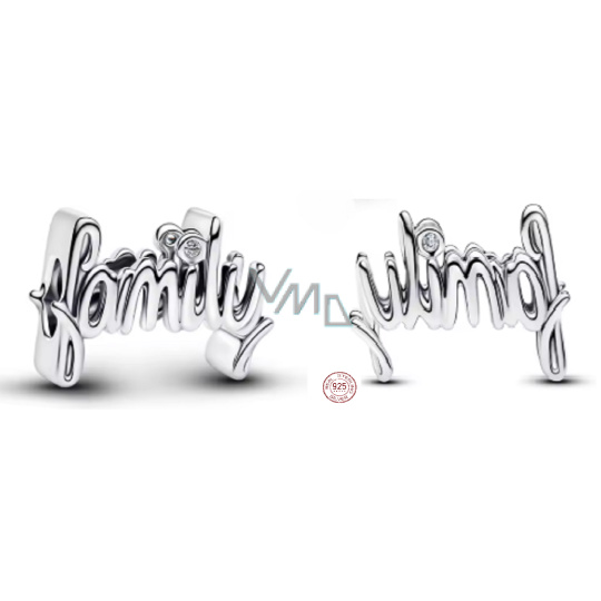 Charm Sterlingové stříbro 925 Family - rodina, symbol jednoty, domova a blízkosti, přívěsek na náramek rodina Charm Sterlingové stříbro 925 Family - rodina, symbol jednoty, domova a blízkosti, přívěsek na náramek rodina