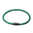 Lanový Magnetický náramek – zelený 21,5 cm x 4 mm, unisex