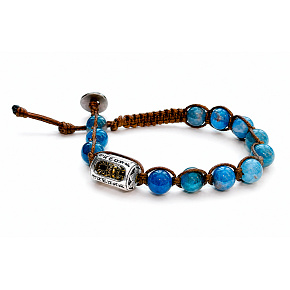 Apatit modrý a vadžra – tibetský buddhistický náramek, korálky 8 mm, komunikace, motivace a vnitřní směr Apatit modrý a vadžra – tibetský buddhistický náramek, korálky 8 mm, komunikace, motivace a vnitřní směr