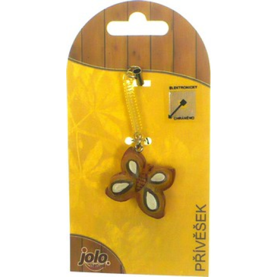 Nekupto Jolo Natura přívěšek na mobil dřěvěný malý Motýl 1 kus