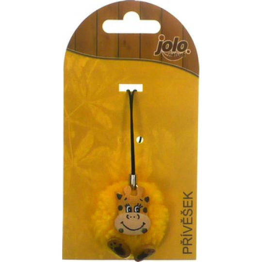 Nekupto Jolo Natura přívěšek na mobil PomPom malý Žirafa 1 kus