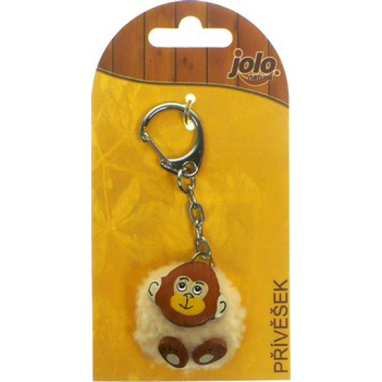 Nekupto Jolo Natura přívěšek PomPom malý Opička 1 kus Nekupto Jolo Natura přívěšek PomPom malý Opička 1 kus