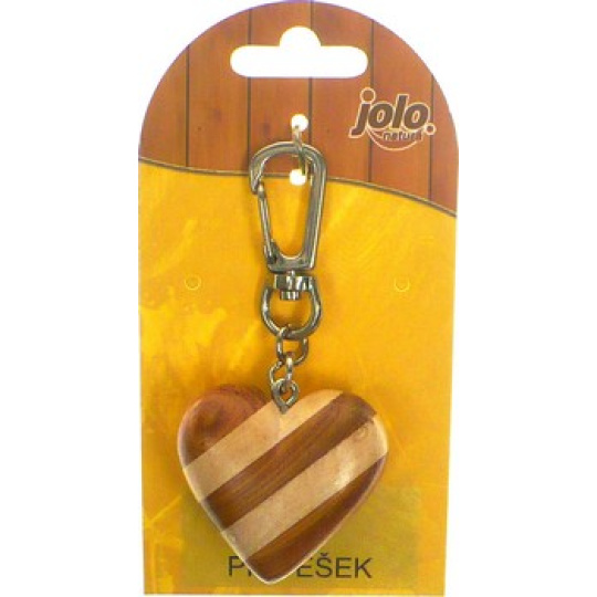 Nekupto Jolo Natura přívěšek dřěvěný velký Srdíčko 1 kus