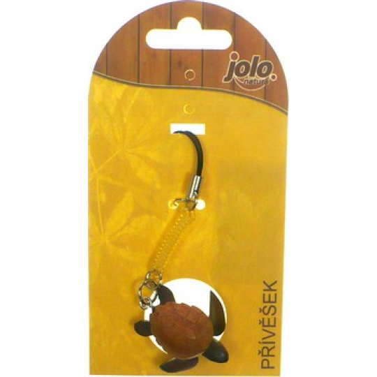 Nekupto Jolo Natura přívěšek na mobil dřěvěný malý Želva 1 kus