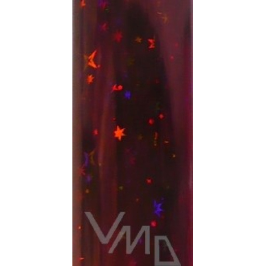 Zöllner Dárkový balicí papír 70 x 150 cm Holografický vínový s hvězdičkami