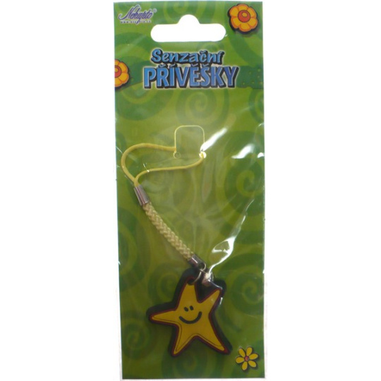 Nekupto Senzační přívěšek Hvězda žlutá s rolničkou 1 kus