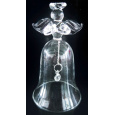 Anděl zvon ze skla 10 cm
